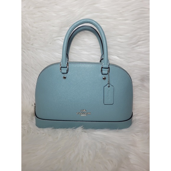 Coach Handbags - Coach Mini Sierra Satchel Leather Bag Teal/Marine Green Handbag Purse